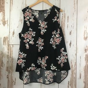 Lane Bryant Floral Sleeveless Hi Lo Tank Blouse